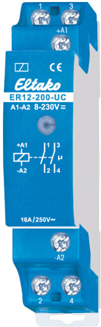 Eltako Relais de commande pour rangée EB 2S contact libre 16A/250V ER12-200-UC (22200002)