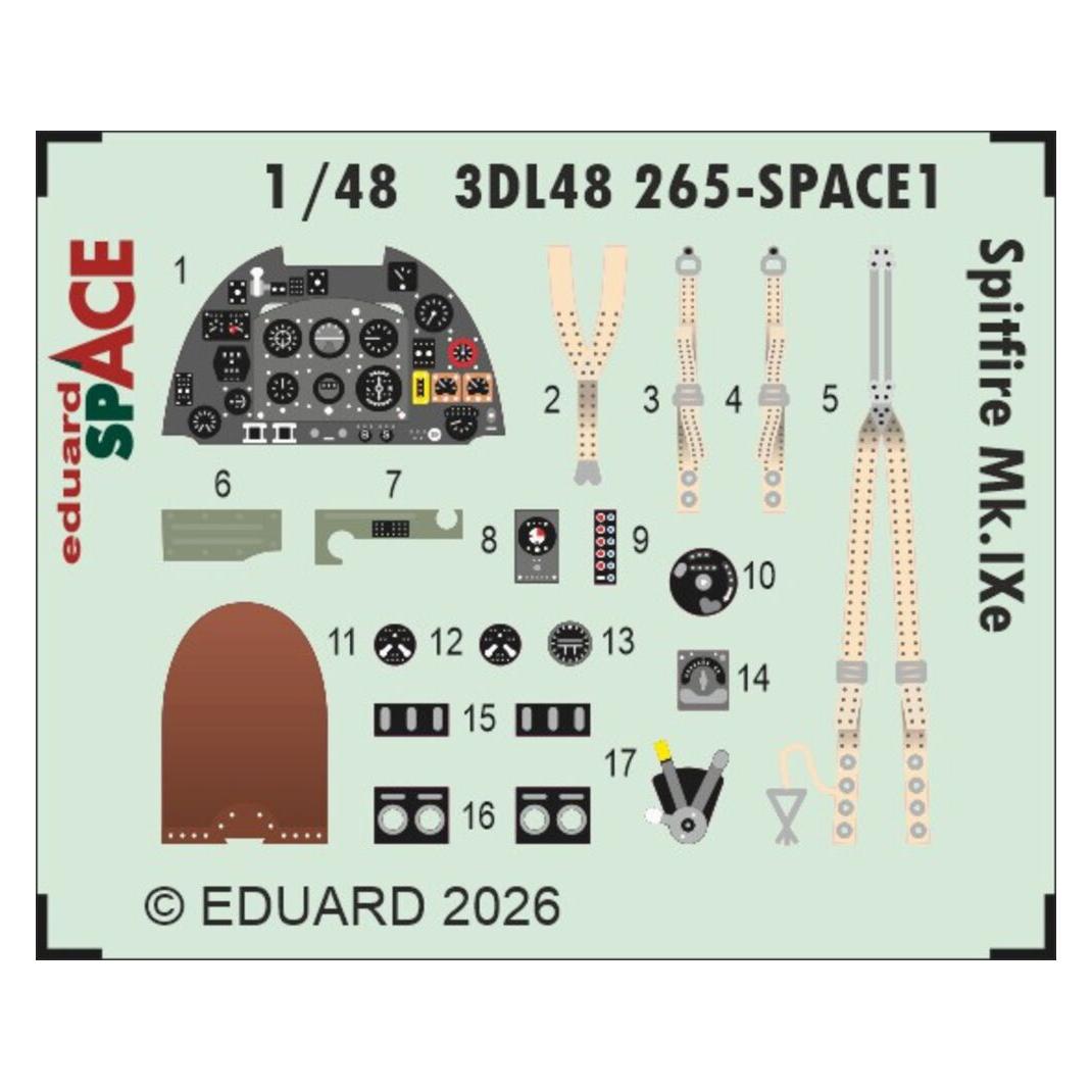 Eduard Spitfire Mk.IXe SPACE for Airfix (3DL48265)