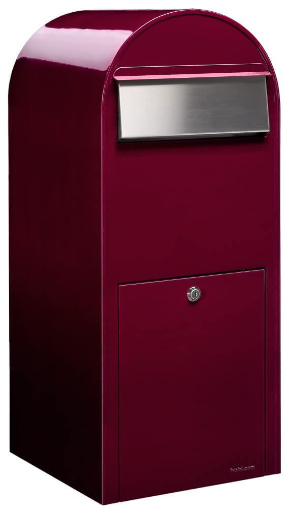 Bobi Brievenbus Jumbo 3005 i Bordeauxrood Wandmontage