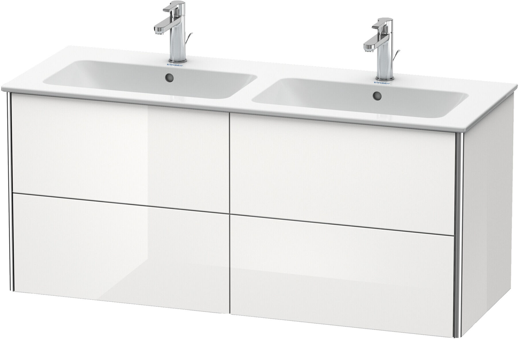 Duravit Waschtischunterschrank XSquare 128x47,8x56cm, 4 La, wandhängend, flan. Gr hgl (XS417508989)