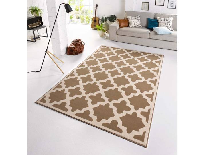 Design vloerkleed - Noble taupe/crème 140x200