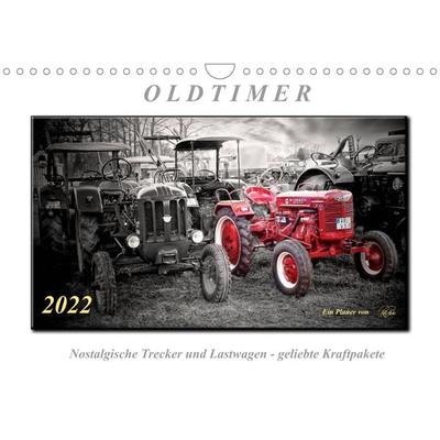 Oldtimer - nostalgische Trecker und Lastwagen (Wandkalender 2022 DIN A4 quer)