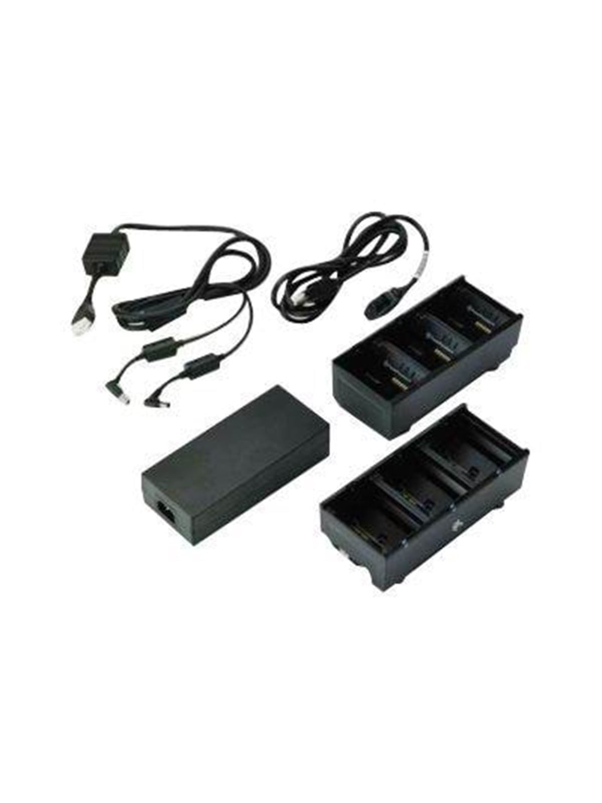 Zebra Dual 3-Slot Battery Charger Connected via Y Cable