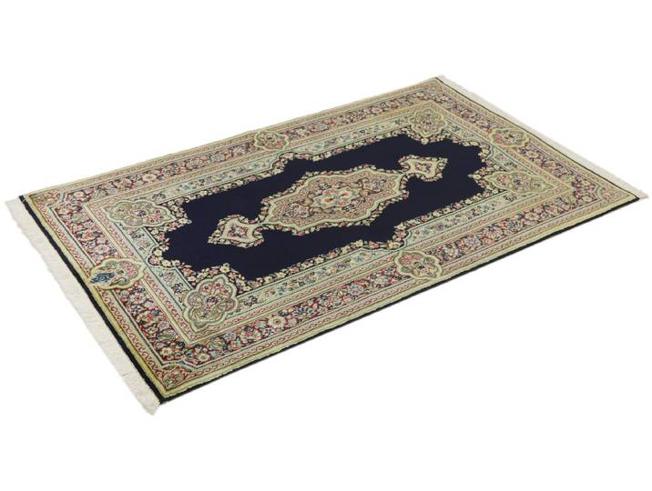 Kerman Signiert Teppich 91x146 Handgeknüpft Orientteppich Perserteppich Wolle
