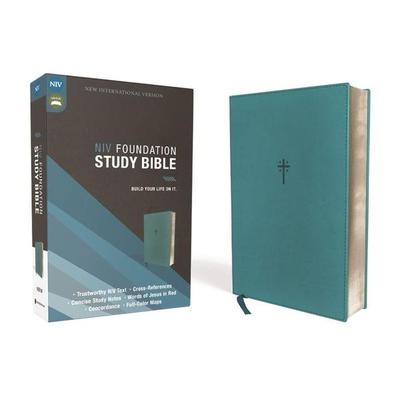 Niv, Foundation Study Bible, Leathersoft, Teal, Red Letter, Gebundene Ausgabe von Zondervan, Zondervan, 978-0-310-45654-4