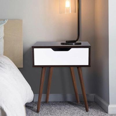 Drop Dash Deals Modern Bedside Table With Drawer Compact End Table For Small Spaces Wooden Nightstand Modern Bedside Table With Drawer Compact End Table For Small Spaces Wooden Nightstand