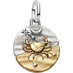 Pandora 764984C01 Medaillon-Charm Anhänger Zweifarbig Sternzeichen Krebs