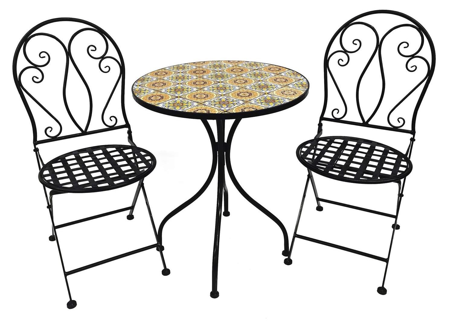 Mojawo 3-delige mozaïek bistroset voor tuin, balkon of terras