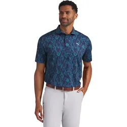 Puma Polo MATTR Northern Lights, navy/gruen