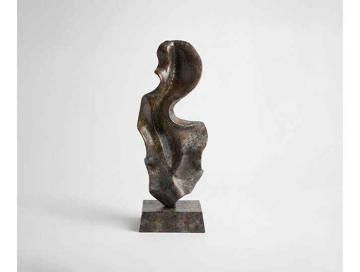 Skulptur Arvena B26 x T14 x H70 cm Aluminium Umbra Antica Handgemacht, Wohnaccessoires