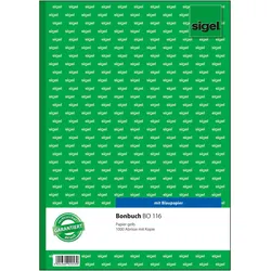 5x Sigel, Formular, Bonbuch, 1000 Abrisse