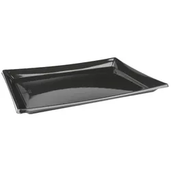 MONOUSO - Plastikplatte rechteckig schwarz 16x22cm (50 Stück)