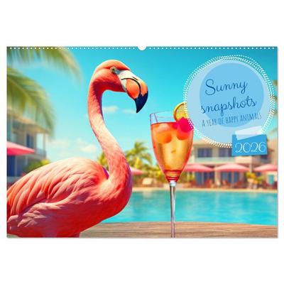 Sunny snapshots - A year of happy animals (Wall Calendar 2026 DIN A2 landscape), CALVENDO 12 Month Wall Calendar