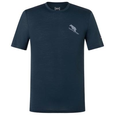 super.natural - Little Flear Tee - Merinoshirt Gr XL blau