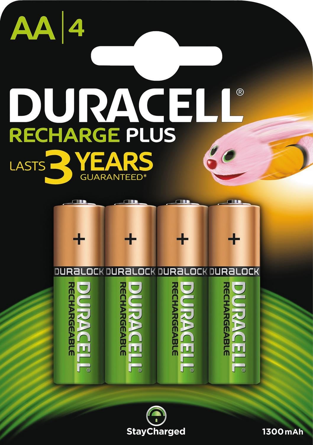 Duracell oplaadbare batterijen AA Mignon 1,2V 1300mAh NiMH, 4 stuks