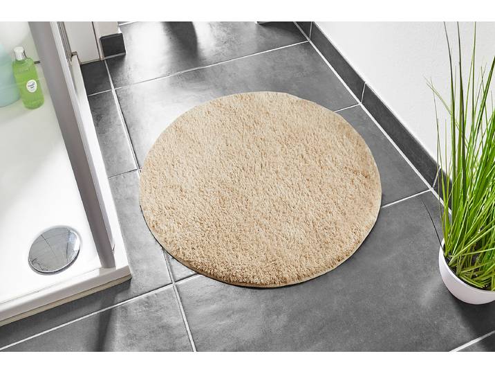 Tapis de bain rond Ibiza Ø 60cm Beige/Beige