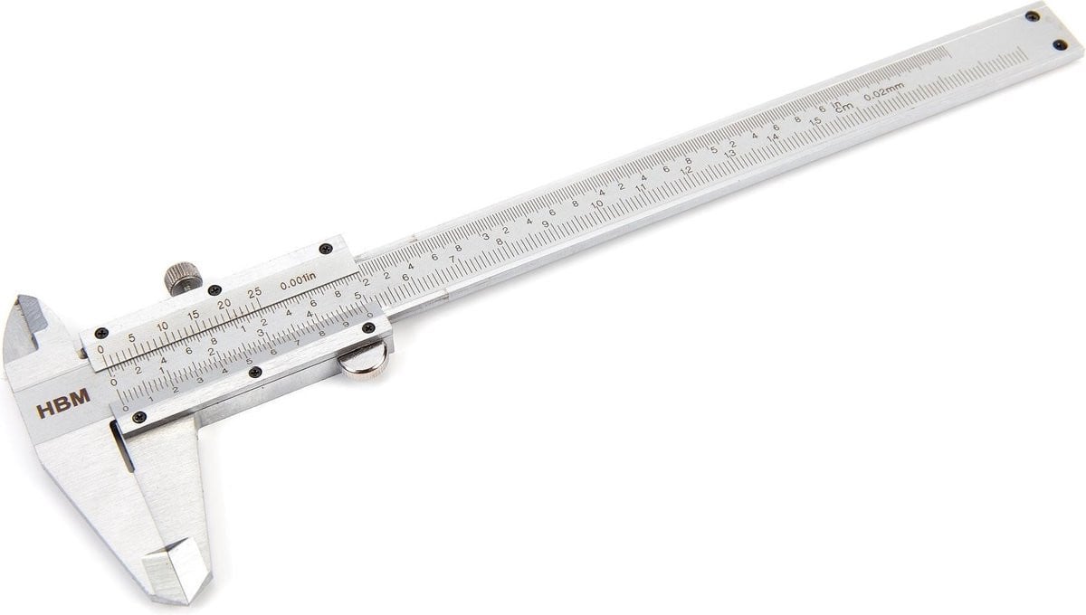 HBM Schuifmaat voor metaal, 150 mm, zilver