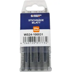 Werkzeugstore24, Sägeblatt, 20x Bi-Metall Stichsägeblatt gefräst/geschränkt GL 100 VL 75 mm schnell