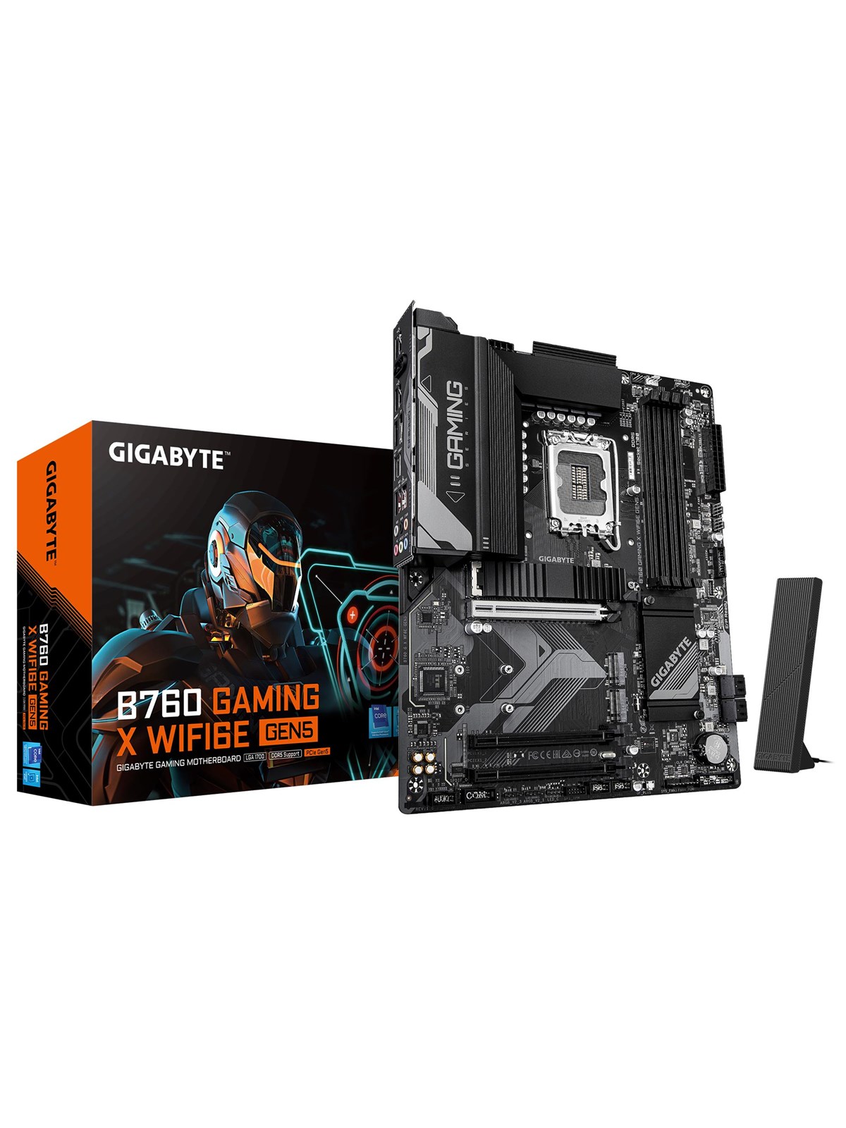 GIGABYTE B760 GAMING X WIFI6E GEN5 Mainboard - Intel B760 - Intel LGA1700 - DDR5 RAM - ATX