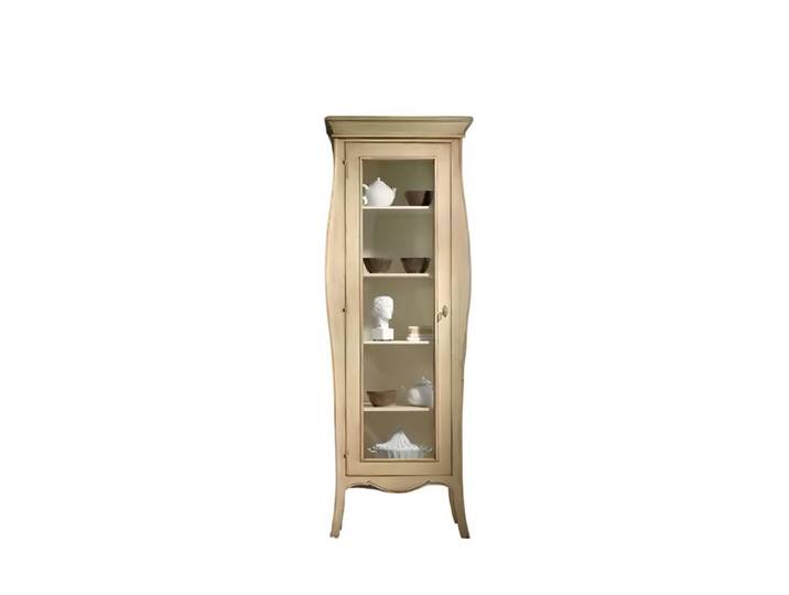 Xlmoebel Vitrine Italienische Vitrine aus Glas mit eleganten Verzierungen (1-St., Vitrine) Hergestellt in Europa