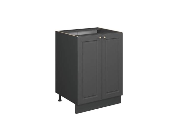Vicco Küchenunterschrank Fame-Line, Anthrazit-Gold Landhaus, 60 cm