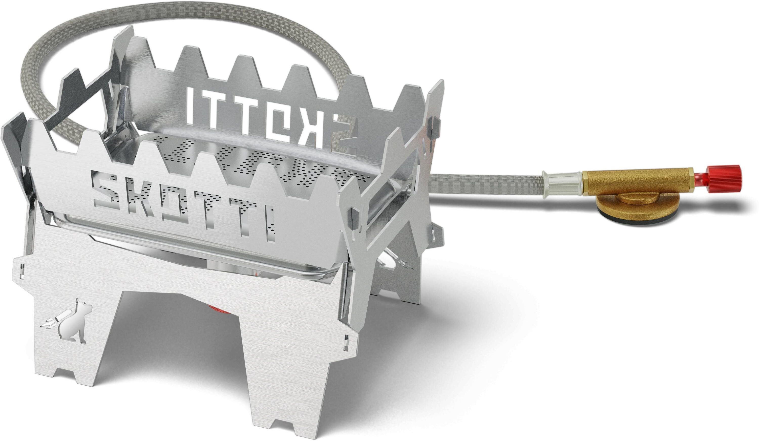 Gasgrill "Skotti BOOSTER", silber (silberfarben), B:13cm H:9,3cm T:9,5cm, Grills, Gasgrill silberfarben B/H/T: 13cm x 9,5cm