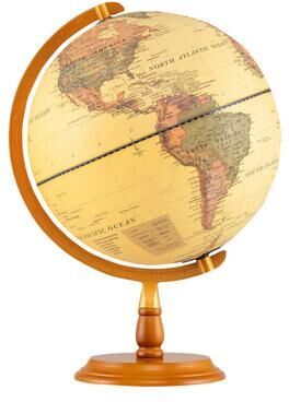 Costway 12 Inch Illuminated World Globe Antique Light up Globe Night Lamp-Bronze