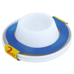 Eierbecher Set 2x Porzellan weiß Frühstücksei Geschirr Eierhalter Tischdeko