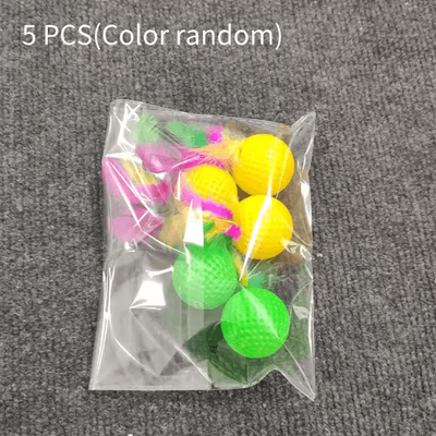 Inspire Picks Colorful Feather Golf Ball Cat Toy Set Interactive Catch & Chase Toys For Curious Cats 5 Packs random Color