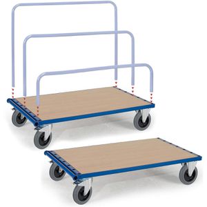 Rollcart Plattenwagen 11-1282, Gummireifen, ohne Rohrbügel, 1200 x 800mm, Tragkraft 600kg