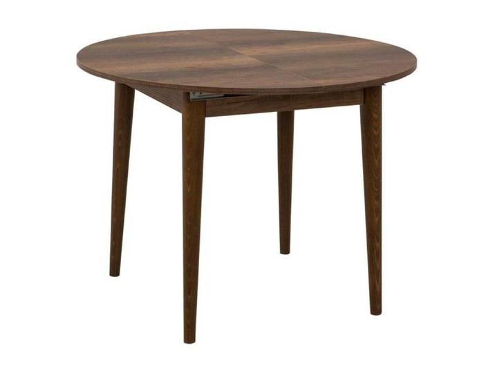 Table repas en aggloméré avec allonge Vina noyer
