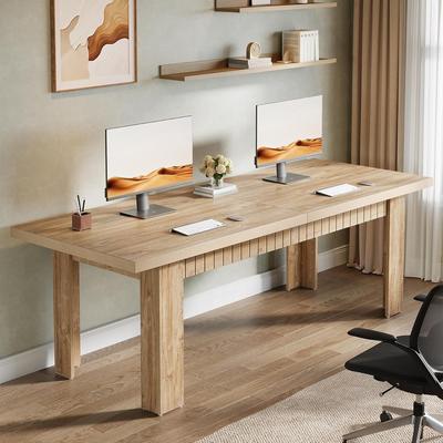BLUEBELL 79 Inch Double Desk 2 Person, Modern Large Home Office Desk Workstation Writing Table