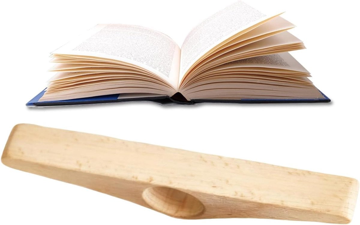 Duimboek Pagina Houder Lichtgeel - Boekenopener Leeshulp voor Handsfree Lezen - 13,8 x 1,7 cm
