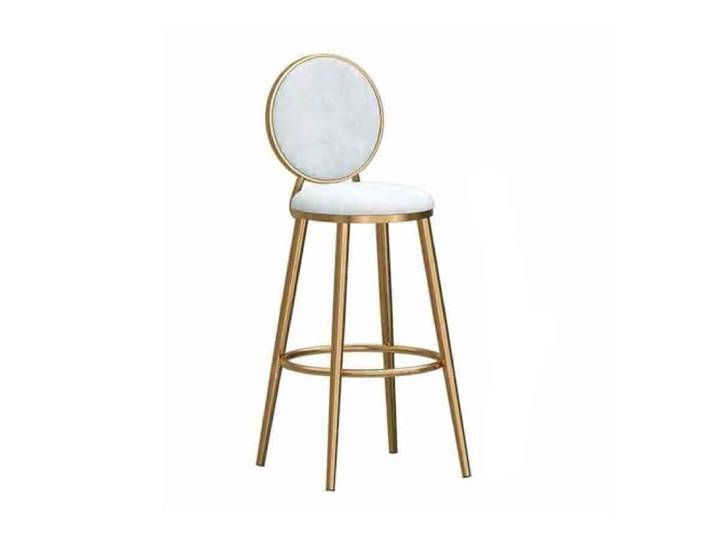 9bbhfJw4R Höhenhocker 75 cm großer Inselstuhl, Coffee-Shop-Barstuhl(Weiß)