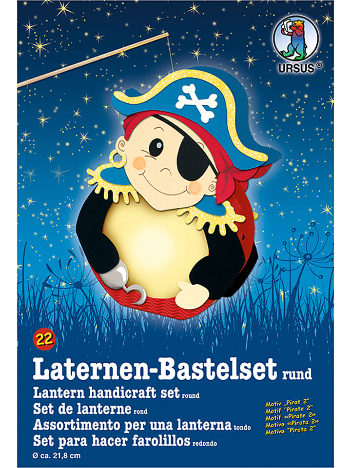 URSUS Laternen-Bastelset "Pirat 2" in Bunt - onesize