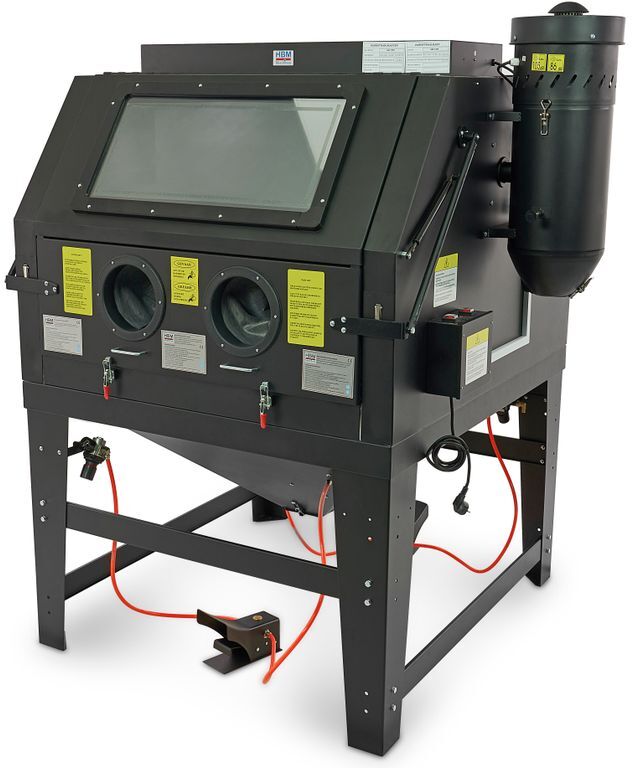 HBM SBC 1200 Strahlkabine mit Staubabsaugung - SCHWARZ