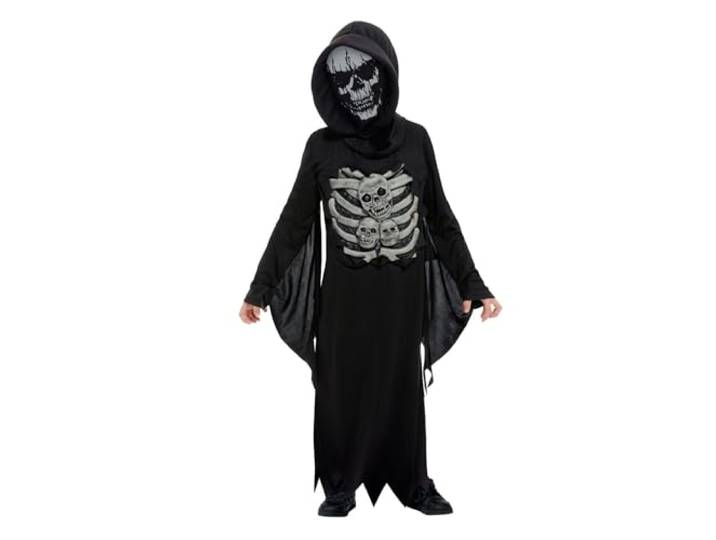 Skeleton Reaper Costume, Black (L)