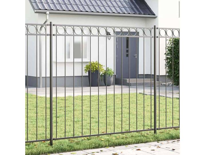 vidaXL Zaunelement ASSEN 170 x 170 cm Stahl Grau