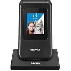 Brondi Special Friend 4g 1.77-2.8" Fernsteuerung (2.80", 2 Mpx), Tastenhandy, Schwarz, Silber