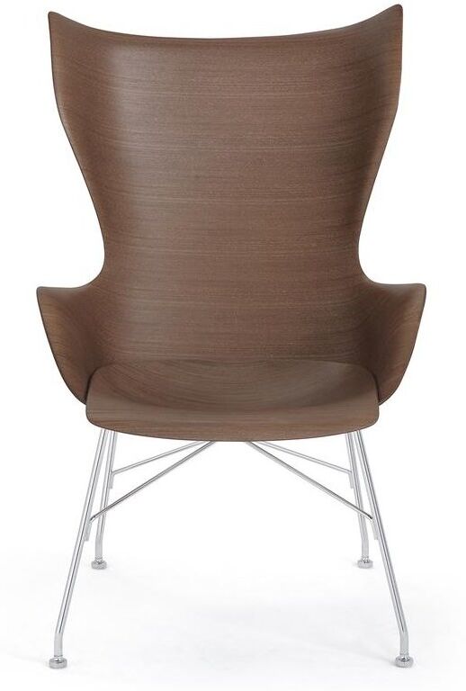 Kartell K/ Wood Sessel (chrom / Eschenlamellen hell) chrom / Eschenlamellen hell