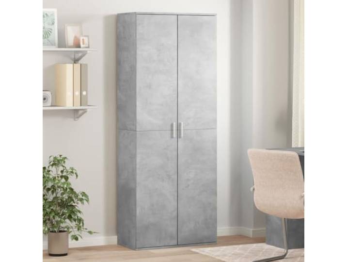 KGHFDVB Highboard Betongrau 70x35x180 cm Holzwerkstoff Mit Türen, Viel Stauraum, Feuchtigkeitsbeständig, Leicht zu Reinigen, Stabil