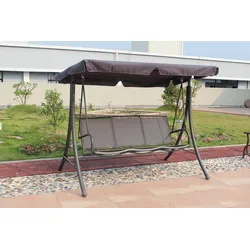Garden Pleasure Hollywoodschaukel ANNA, Stahl / Kunststoffgewebe Grau / Schwarz