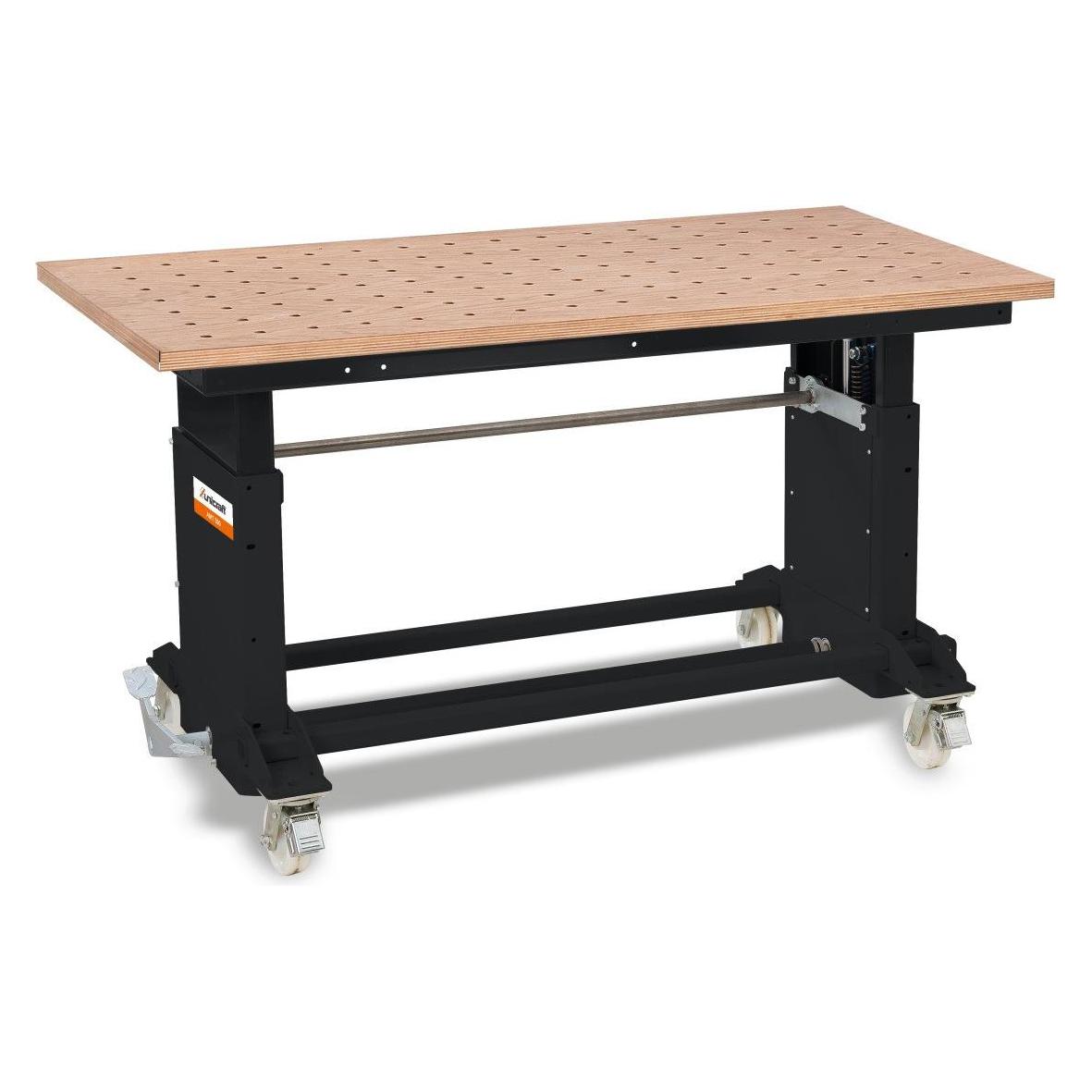 Unicraft Stürmer - Arbeits- und Montagetisch mit Buche-Multiplex-Lochrasterplatte AMT 500 BL (74 cm, 146 cm) (6101502)