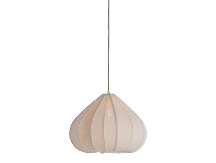 Suspension - blanc - Zubeda - textile - Ø 49cm - E27 - 2978843 - Light & Living
