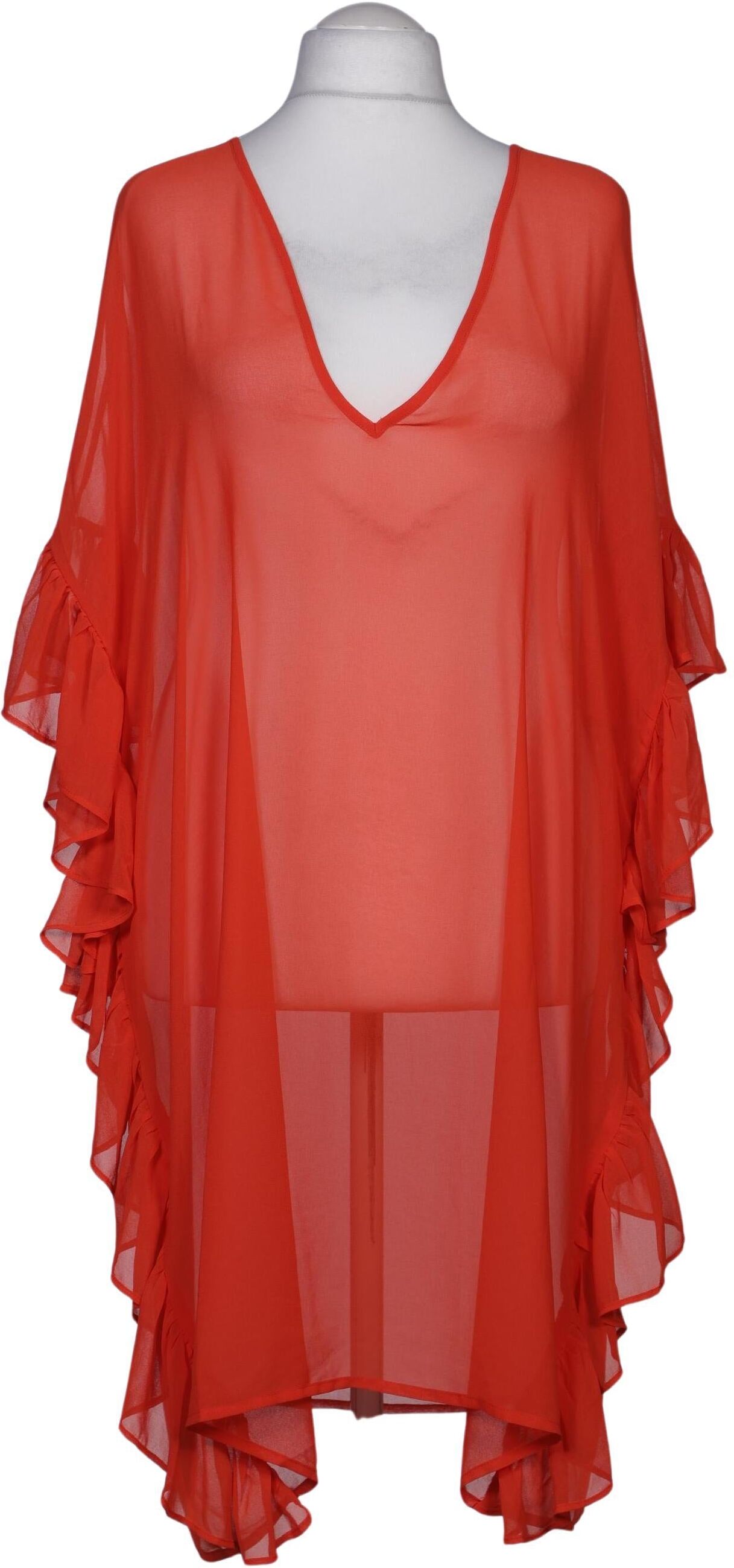 asos Curve Damen Bluse, Rot, Gr. EU 52, Synthetik - Second Hand