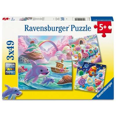 Kinderpuzzle 3x49 Teile - Süßigkeiten Küste