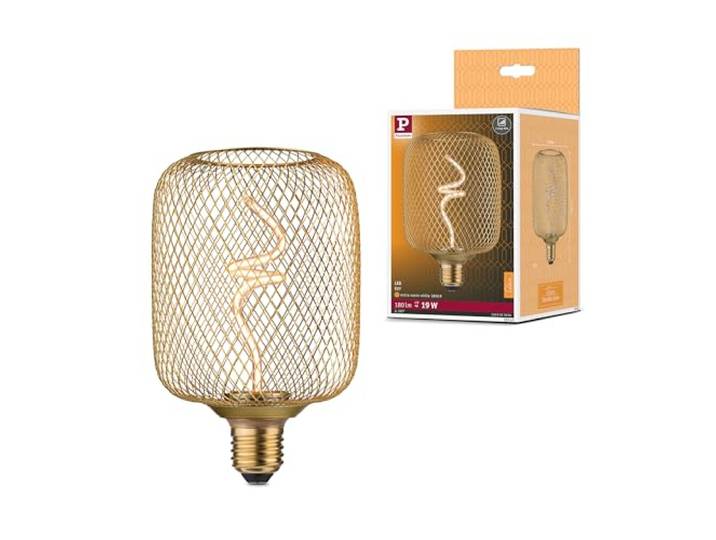 Paulmann 29260 Metallic Glow Standard 230V LED Leuchtmittel Zyl E27 180lm 4W 1800K dimmbar Messing