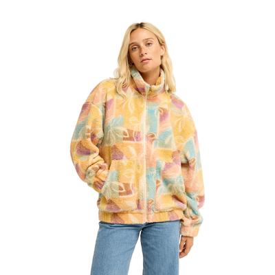 Fleecejacke BILLABONG "First Light", Damen, Gr. L, bunt (weiß cap), Obermaterial: 100% Polyester., Jacken Fleecejacke