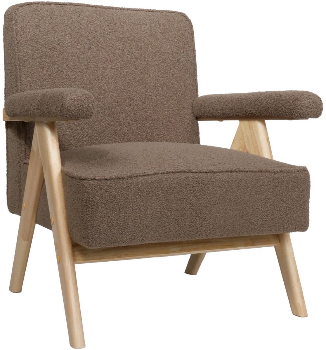 KidsDepot Anouk Fauteuil - Taupe - Moderne Loungefauteuil voor volwassenen