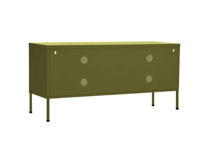 NEUF Armoire TV - Vert - Meuble TV - TABLE TV - Vert olive 105x35x50 cm - Acier TT3164